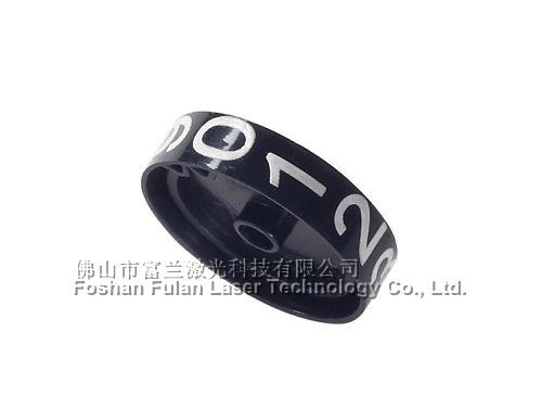 黑(hēi)色塑料件(jiàn)激光(guāng)打白(bái)